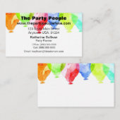 Planner van de Partij van de waterverf voor de Bal Visitekaartje (Voorkant / Achterkant)