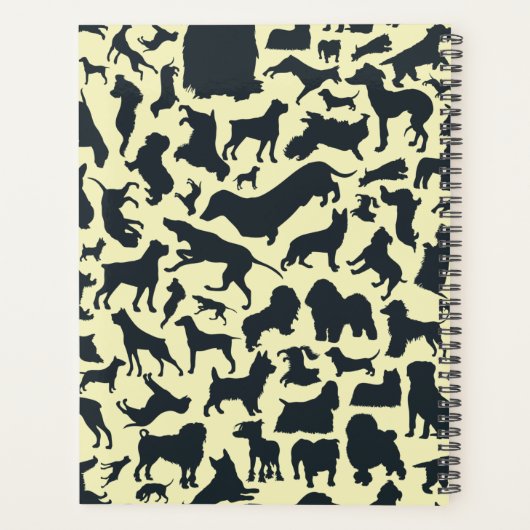 Planner van de student met achtergrond van de hond (Achterkant)