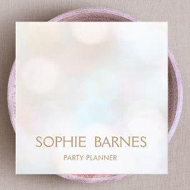 Planner van evenement subtiele irdescent Bokeh Vierkante Visitekaartje