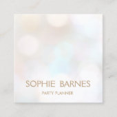 Planner van evenement subtiele irdescent Bokeh Vierkante Visitekaartje (Voorkant)
