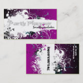 Planner Visitekaartje Grunge Splatter Pink (Voorkant / Achterkant)