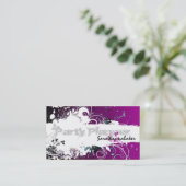 Planner Visitekaartje Grunge Splatter Pink (Staand voorkant)
