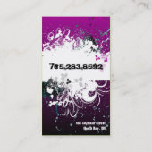 Planner Visitekaartje Grunge Splatter Pink (Achterkant)