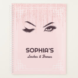 Planner voor afspraken met wimperextensies en wenk