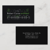 Planner voor architectenontwerper - zwart, Estate Visitekaartje (Voorkant / Achterkant)