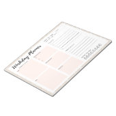 Planner voor blote werkdag notitieblok (Schuin)