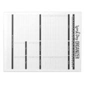 Planner voor dagelijkse werkorganisatie notitieblok (Voorkant)