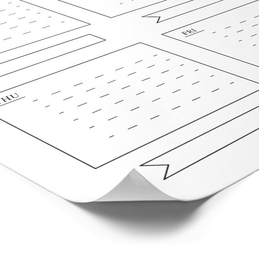 Planner voor de week poster (Hoek)