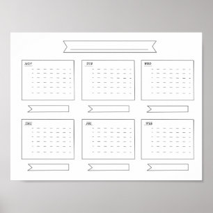 Planner voor de week poster