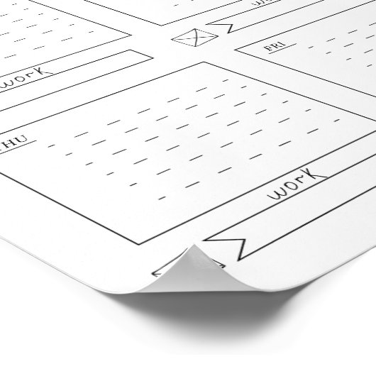 Planner voor de week poster (Hoek)