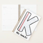 Planner voor Engelse leraren met initiële notitieb (Display)