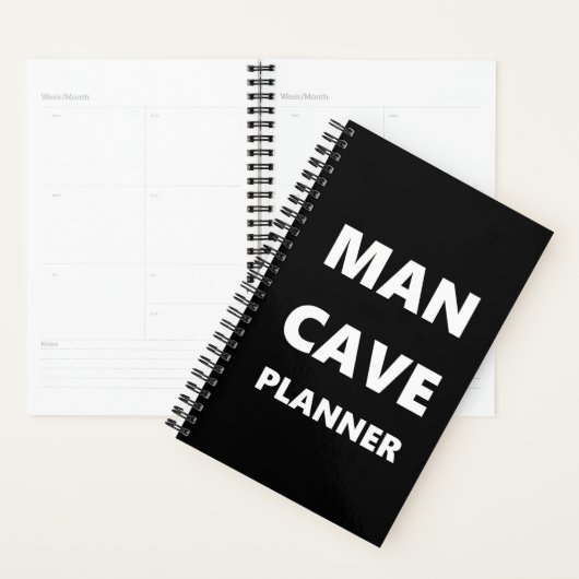 Planner voor heren Man Cave Planner White Font Bla (Display)