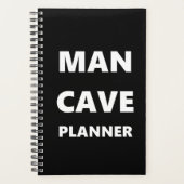 Planner voor heren Man Cave Planner White Font Bla (Voorkant)