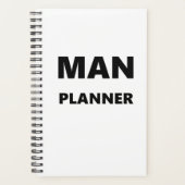 Planner voor heren Man Planner Black Font White (Voorkant)