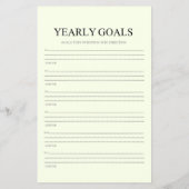 Planner voor jaarlijkse doelen flyer (Achterkant)