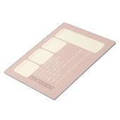 Planner voor kleine bedrijven, roze en crème notitieblok (Schuin)