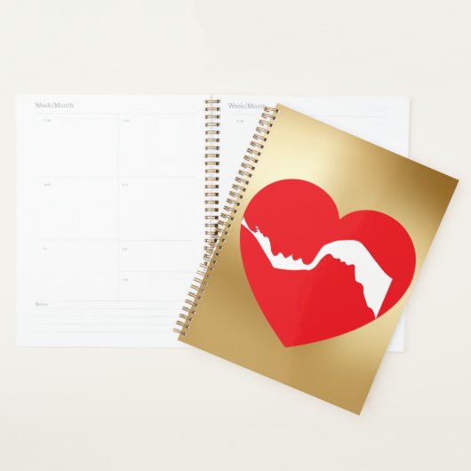 Planner voor koppels met rode hart (Display)