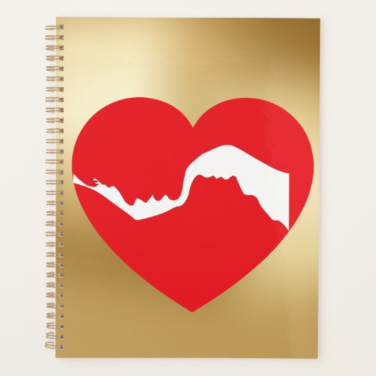 Planner voor koppels met rode hart (Voorkant)