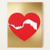 Planner voor koppels met rode hart (Achterkant)