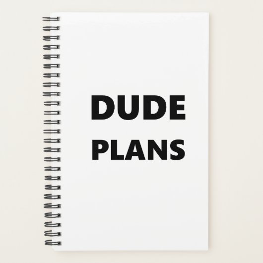 Planner voor mannen Gast Plannen Zwart lettertype  (Voorkant)