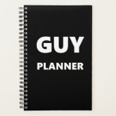 Planner voor mannen Guy Planner White Font Black (Voorkant)
