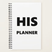 Planner voor mannen: zijn witte plastic font zwart (Voorkant)