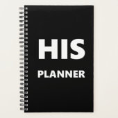 Planner voor mannen: zijn zwarte plastic font wit (Voorkant)