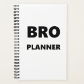 Planner voor mannen: zwarte hoofddop op wit (Voorkant)