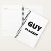 Planner voor mannen: zwarte lettertype wit (Display)