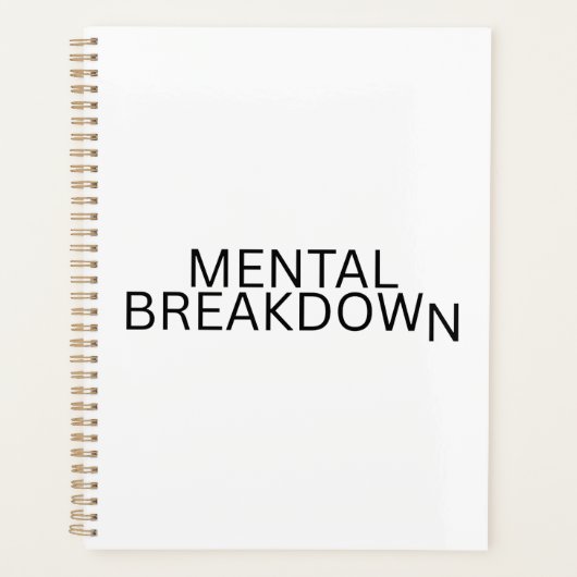 Planner voor mentale breakdownproductiviteit strat (Voorkant)