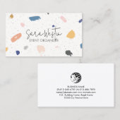 Planner voor organisator van gebeurtenissen visitekaartje (Voorkant / Achterkant)