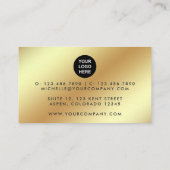 Planner voor roze en gouden ballonnen visitekaartje (Achterkant)