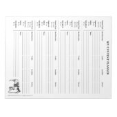 Planner voor sociale media-inhoud notitieblok (Voorkant)