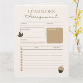 Planner voor thuiswerk en studie kaart (Gele Bloem)