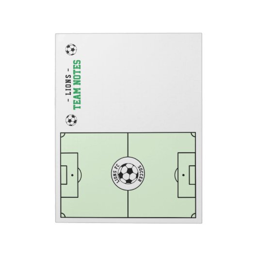 Planner voor voetbalcoachingteam notitieblok (Linkerzijde)