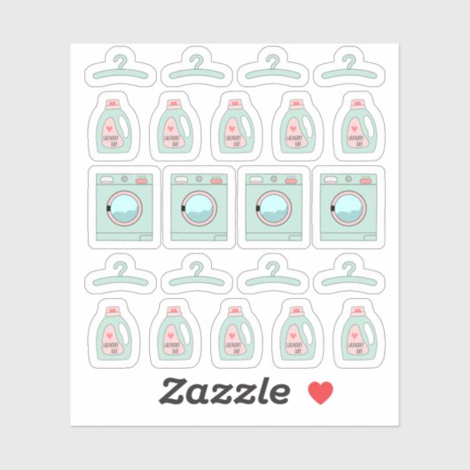 Planner voor wasmiddag detergent schoonmaak en klu sticker (Vel)