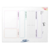 Planner voor waterverf en regenboogdoelstellingen notitieblok (Voorkant)