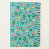 Planner voor wilde bloemen in Turquoise (Achterkant)