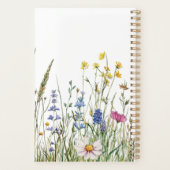 Planner – Watercolor Wildflowers & Name (Achterkant)