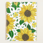 Planner Watercolor Zonnebloem Patroon (Voorkant)