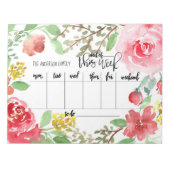 Planner waterverf-weekprogramma  notitieblok (Voorkant)