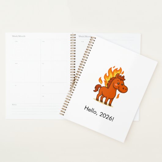 Planner with a red horse (Display)