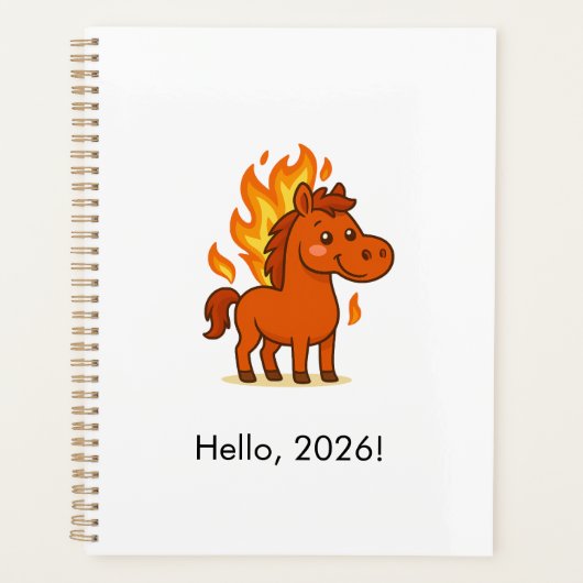Planner with a red horse (Voorkant)