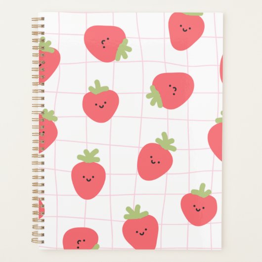 Planner with strawberry cute cover (Voorkant)