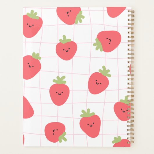 Planner with strawberry cute cover (Achterkant)