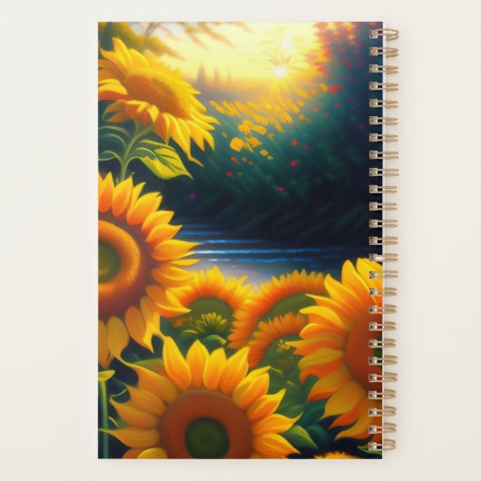 Planner, Yarly, Weekly Planner-spiraal, Zonnebloem Planner (Achterkant)