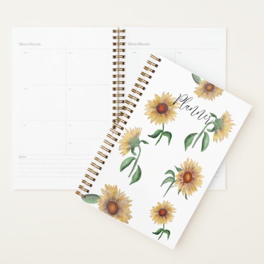 Planner | Zonnebloem | 5,5 × 8,5 | WATERVERF (Display)