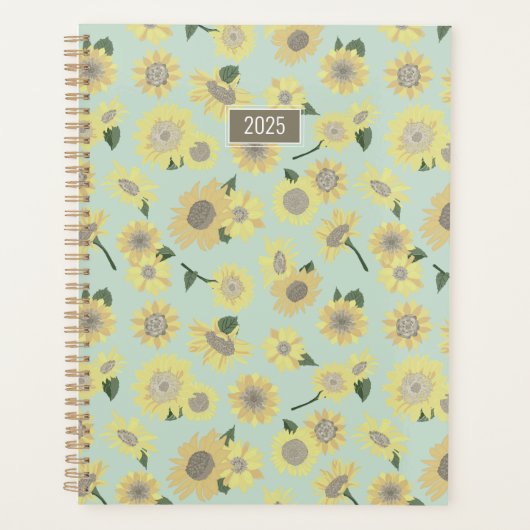 Planner Zonnebloem Geel Sinaasappel Bloemen (Voorkant)