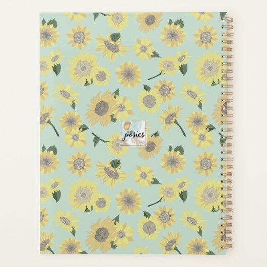 Planner Zonnebloem Geel Sinaasappel Bloemen (Achterkant)