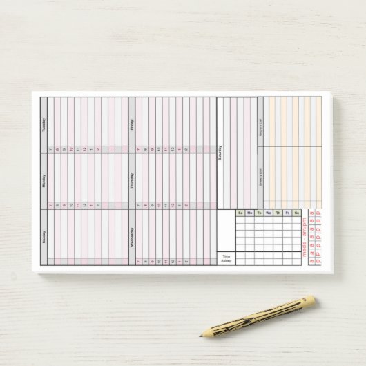 Plannerpagina's voor onderweg post-it® notes (Op bureau)